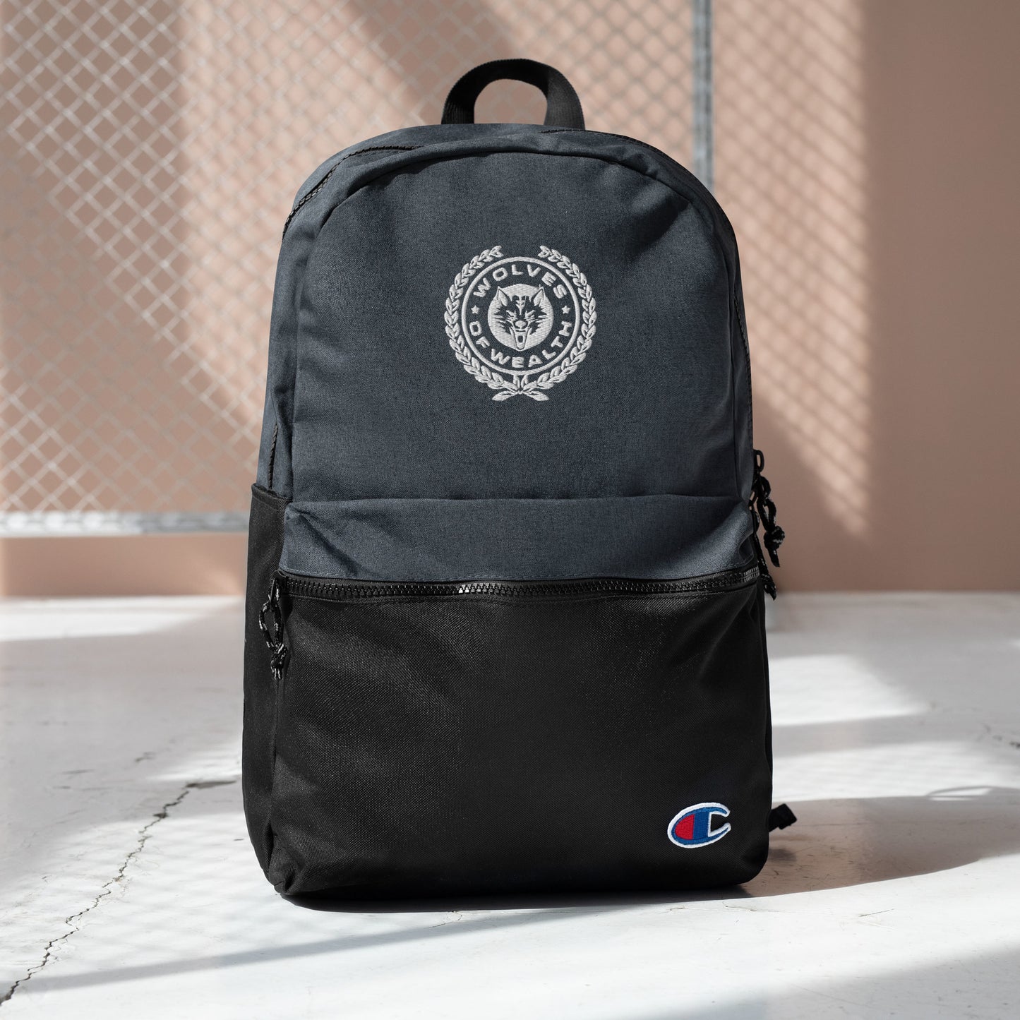 Embroidered Champion Backpack (white logo)